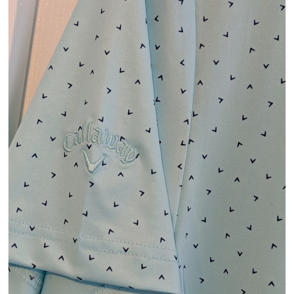 NWOT Callaway Golf Polo Mens L Chevron Print Performance BEAUTIFUL PATTERN! - Picture 3 of 7